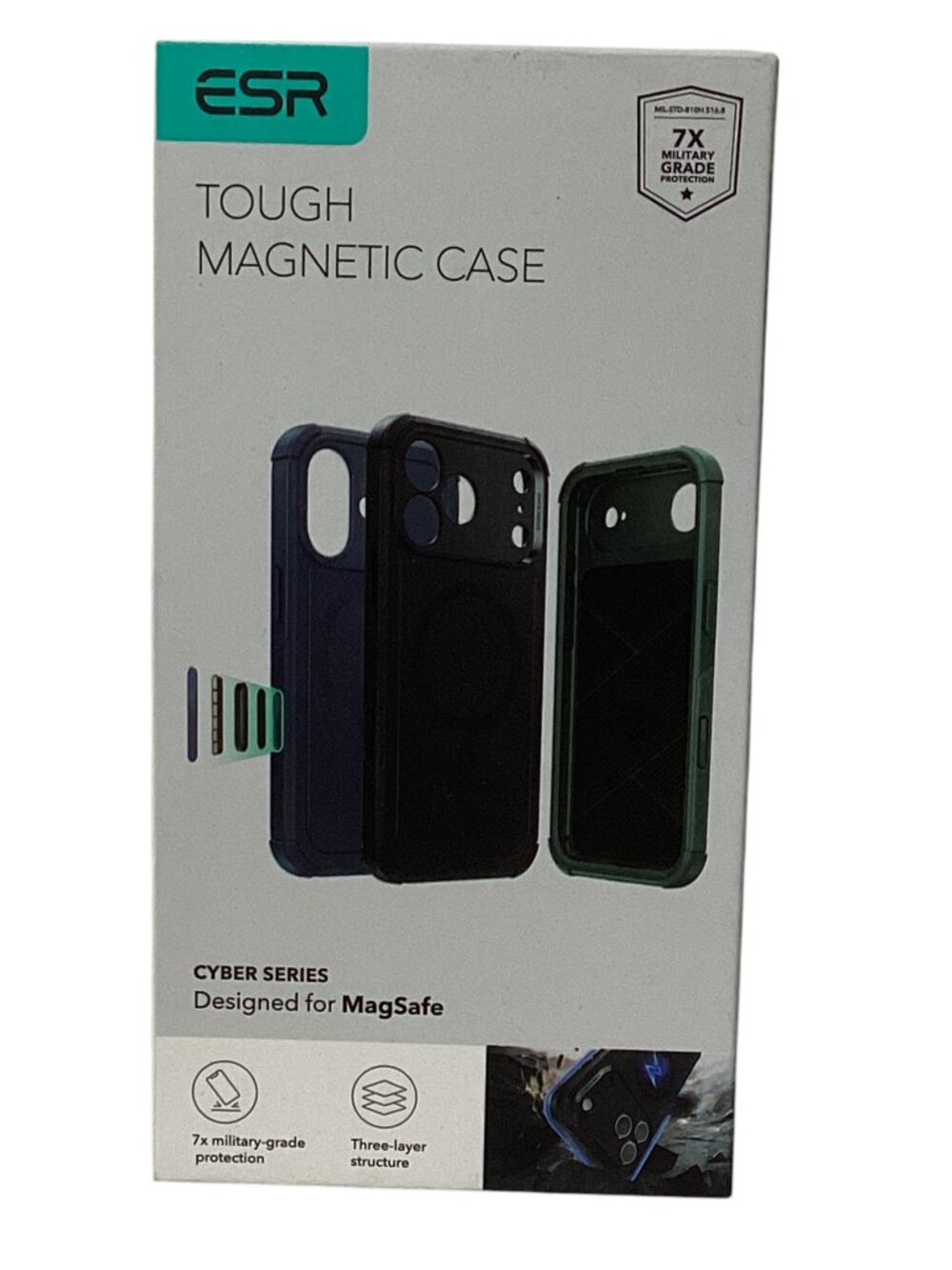ESR: Black Cyber Series Tough Magnetic Case, iPhone 17 Pro
